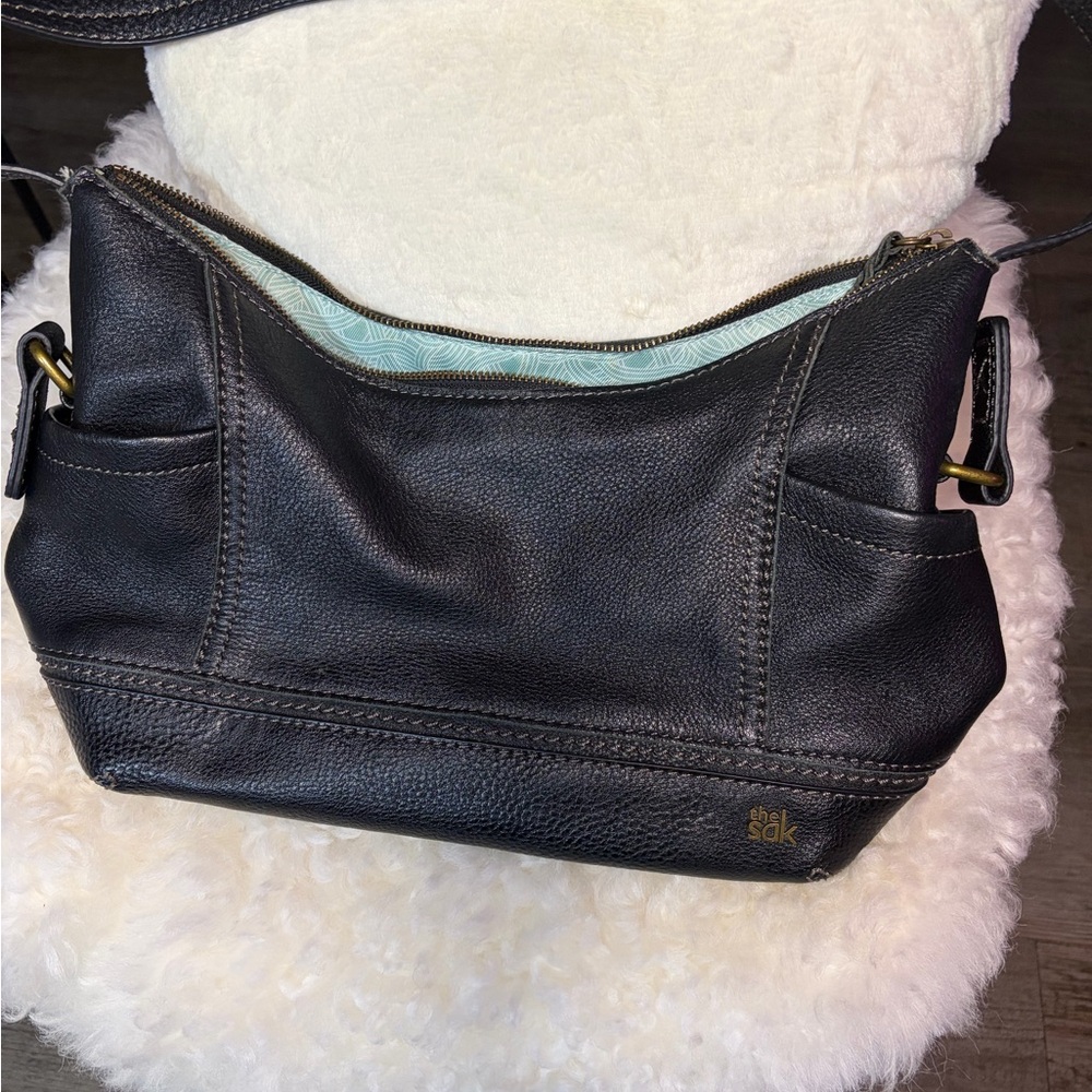The Sak Black Leather Shoulder Bag